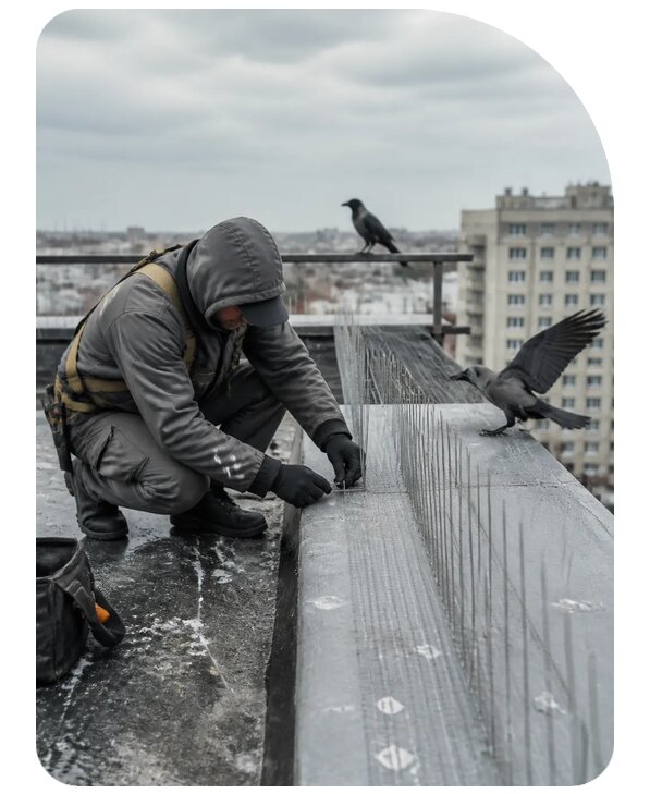 Защита от ворон под ключ в Алейске по цене от 5156 р. | Сенат-Лук